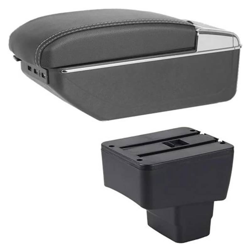 Mittelkonsolen Für Kfz Für T&oyota Scion Einfach Zu Installieren Auto Armlehne Armlehne Auto Center Console Storage Box Innen Automobil Armlehnen(A-black White Line) von ZUKPHBWYWK