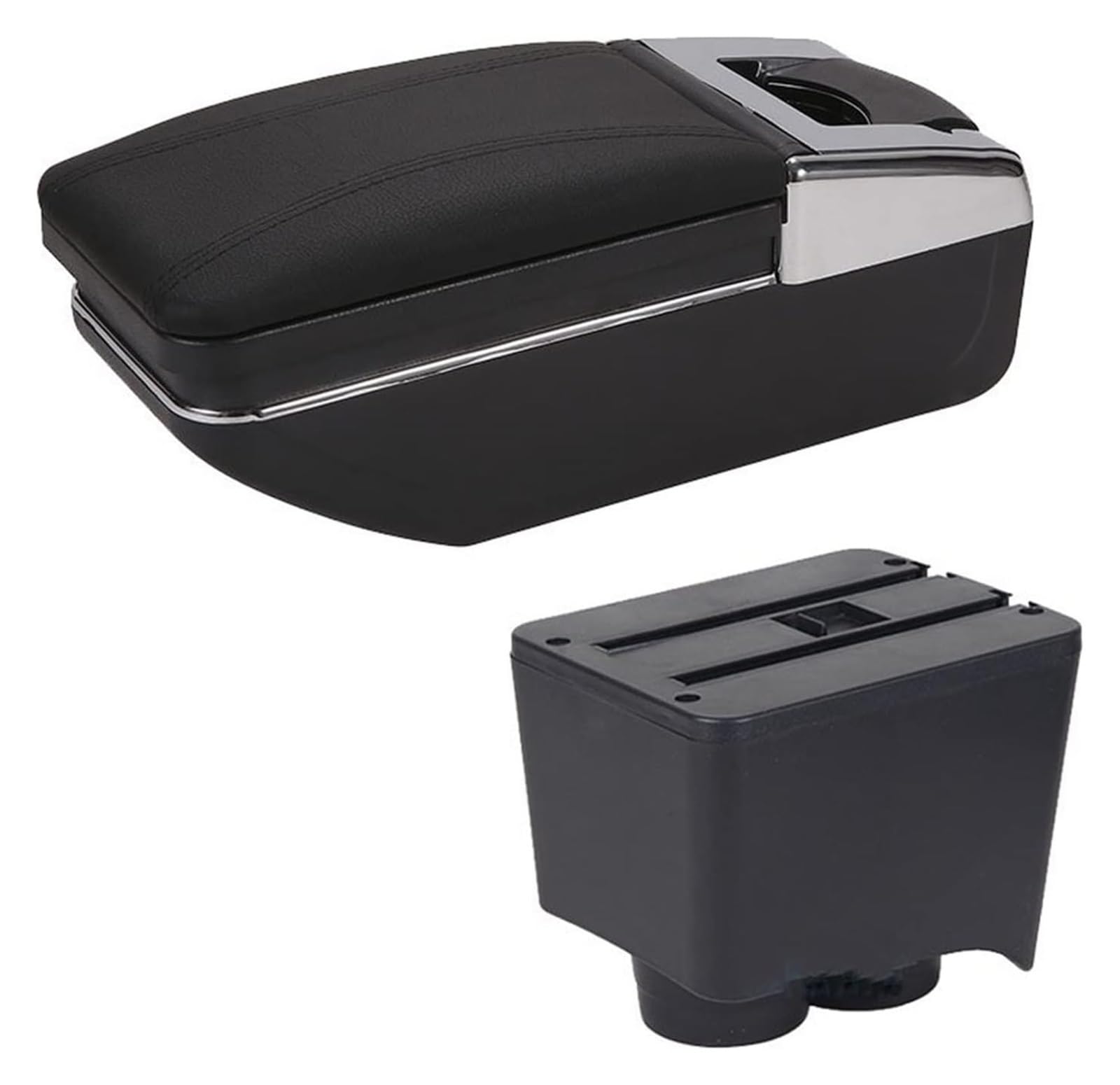 Mittelkonsolen Für Kfz Für VW Für Polo 9N 3 2002-2009 Auto Armlehne Box Retrofit Teile Lagerung Box Innen USB Center Konsole Organizer Box Armlehnen(No Usb C1) von ZUKPHBWYWK