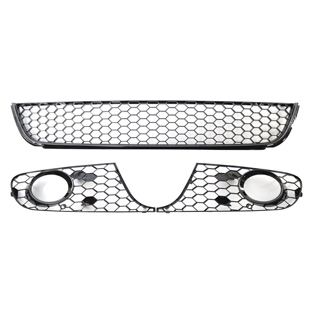 ZUKPHBWYWK Autositzbezüge Auto ABS Honeycomb Front Lower Bumper Mesh Gitter Nebelscheinwerfer Grill Für V&W Für G&olf Für MK6 Für Modelle 2009-2013 Sitzbezug(Version 1) von ZUKPHBWYWK