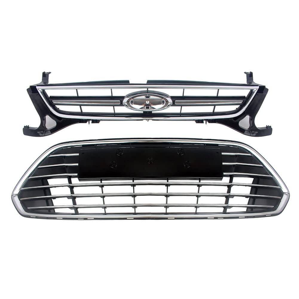 ZUKPHBWYWK Autositzbezüge Auto-Front-Center-Kühlergrill, Unterer Grill, Stoßstangenabdeckung Für F&ord Für Mondeo 2011-2014 Sitzbezug(5-Upper and Lower Gril) von ZUKPHBWYWK