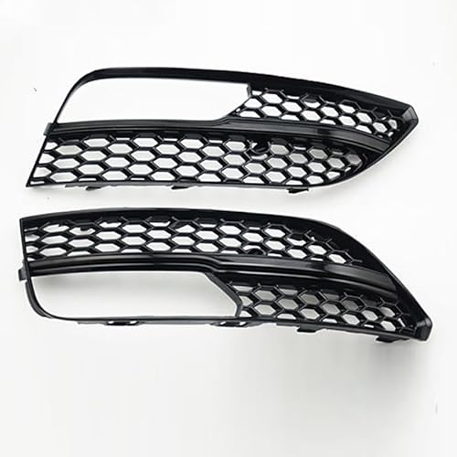 ZUKPHBWYWK Autositzbezüge Auto Frontstoßstange Nebelscheinwerfer Lampe Kühlergrill Grillabdeckung Mesh Honeycomb Hex Für A3 Für Fließheck 2013-2016 Sitzbezug(Glossy Black) von ZUKPHBWYWK