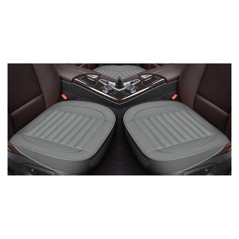 ZUKPHBWYWK Autositzbezüge Autositzbezüge aus PU-Leder, Schutz für Autositze, Matten, Sitzkissen, Leder. Sitzbezug(Grey,2xFront Seat Covers) von ZUKPHBWYWK