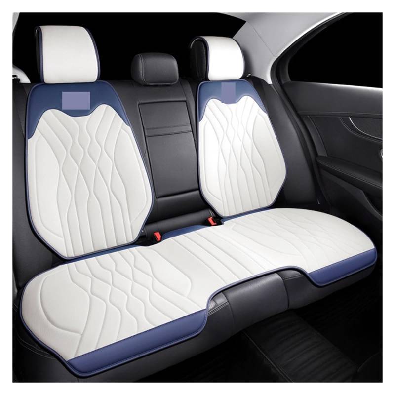 ZUKPHBWYWK Autositzbezüge Autositzbezug, Auto-Sitzkissen, Auto-Innenausstattung, Auto-Vordersitzbezüge, Autobezüge. Sitzbezug(White Biue,1xRear Seat Covers) von ZUKPHBWYWK