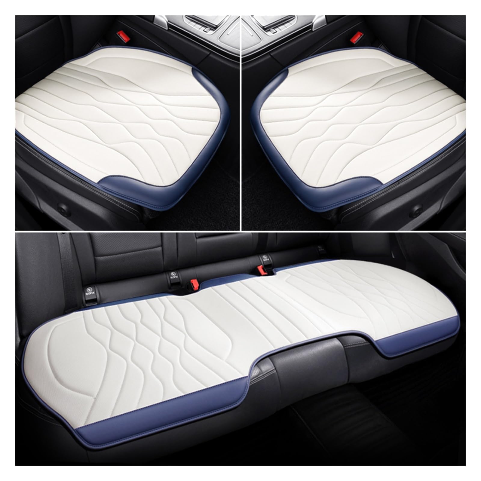 ZUKPHBWYWK Autositzbezüge Autositzbezug, Auto-Sitzkissen, Auto-Innenausstattung, Auto-Vordersitzbezüge, Autobezüge. Sitzbezug(White Biue,Set of seat Covers) von ZUKPHBWYWK