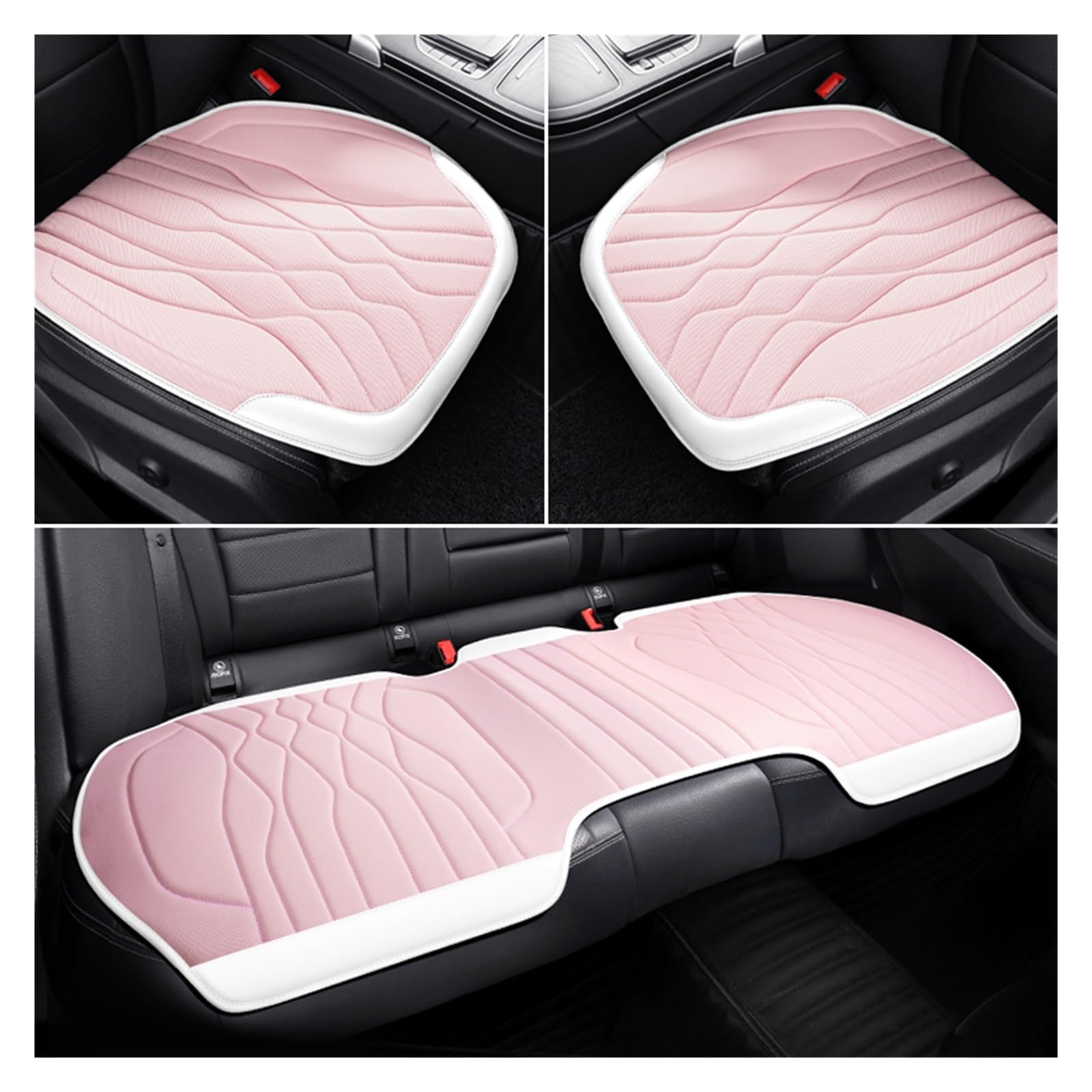 ZUKPHBWYWK Autositzbezüge Autositzbezug, Auto-Sitzkissen, Auto-Innenausstattung, Auto-Vordersitzbezüge, Autobezüge. Sitzbezug(White pink,Set of seat Covers) von ZUKPHBWYWK