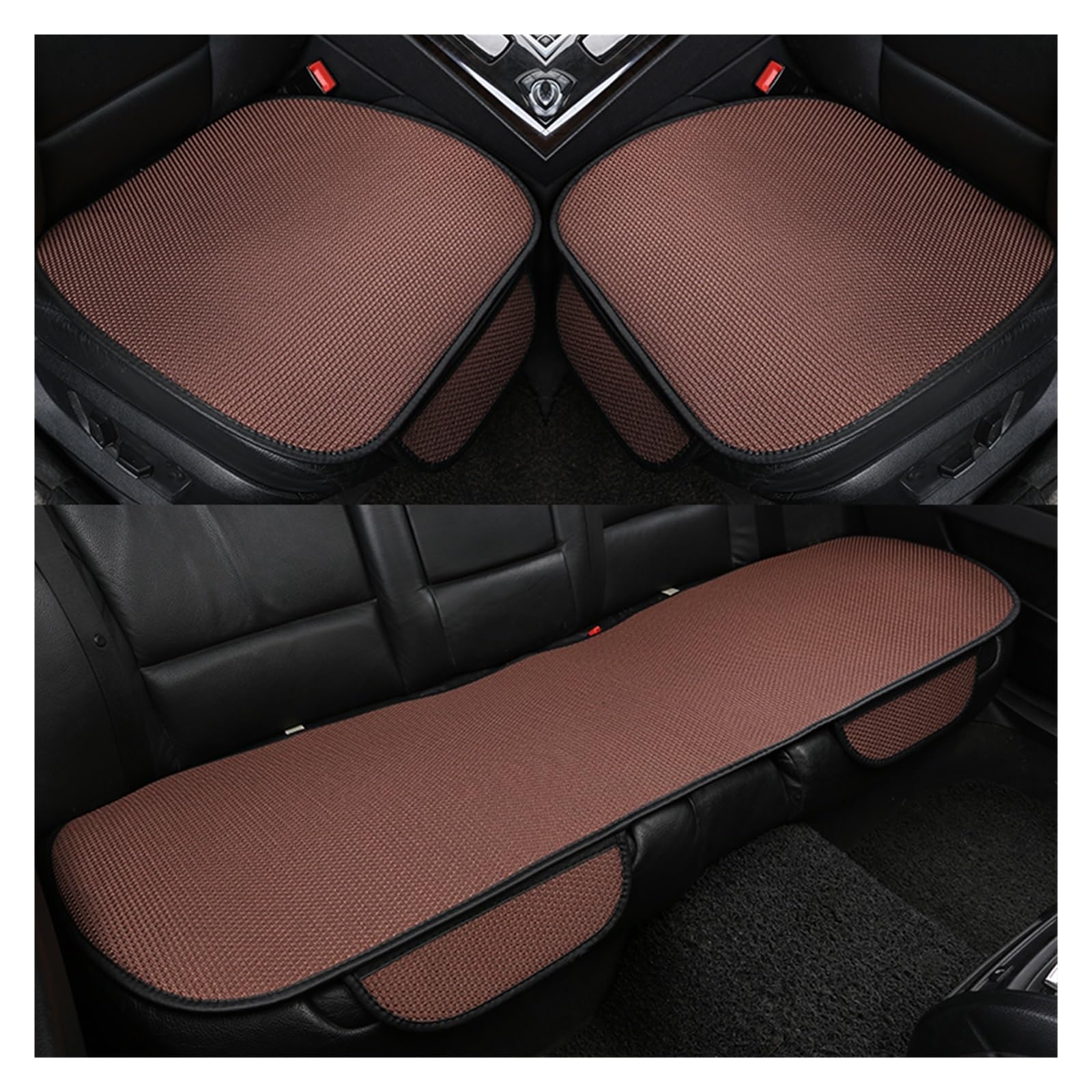 ZUKPHBWYWK Autositzbezüge Autositzbezug, atmungsaktiv, Eisseide, Vier Jahreszeiten, Autositzkissen-Schutzpolster, Vorderpolster. Sitzbezug(Coffee,Set of seat Covers) von ZUKPHBWYWK