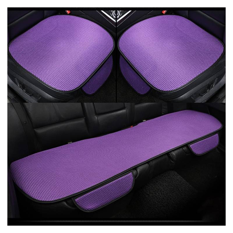 ZUKPHBWYWK Autositzbezüge Autositzbezug, atmungsaktiv, Eisseide, Vier Jahreszeiten, Autositzkissen-Schutzpolster, Vorderpolster. Sitzbezug(Lila,Set of seat Covers) von ZUKPHBWYWK