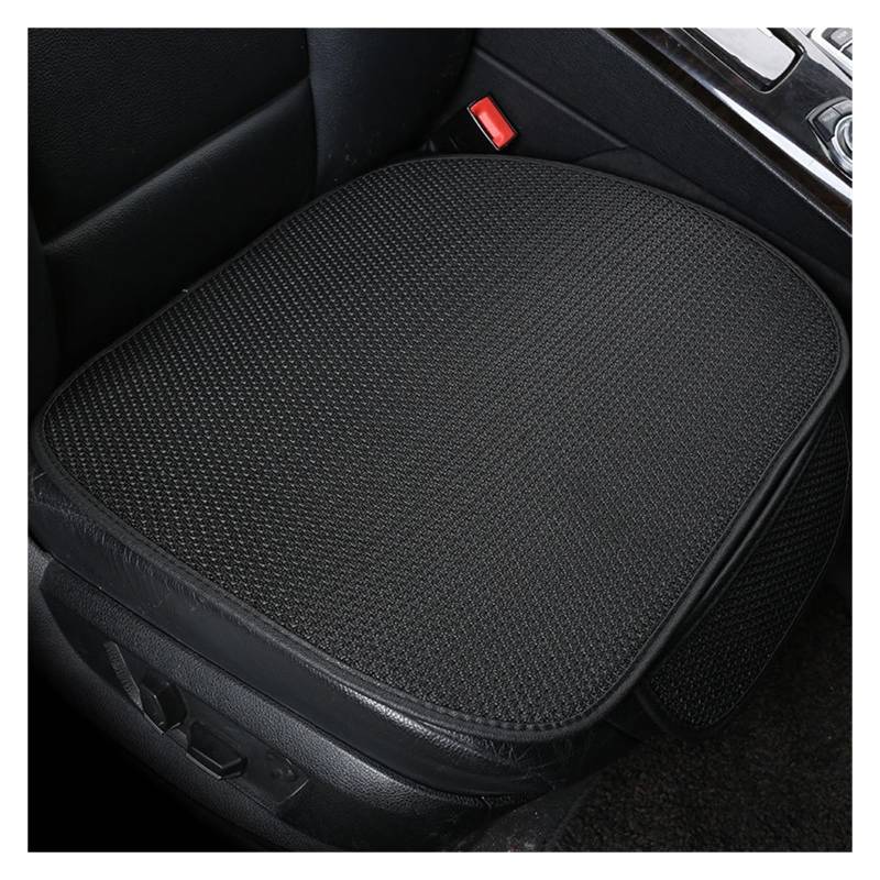 ZUKPHBWYWK Autositzbezüge Autositzbezug, atmungsaktiv, Eisseide, Vier Jahreszeiten, Autositzkissen-Schutzpolster, Vorderpolster. Sitzbezug(Schwarz,1xFront Seat Covers) von ZUKPHBWYWK