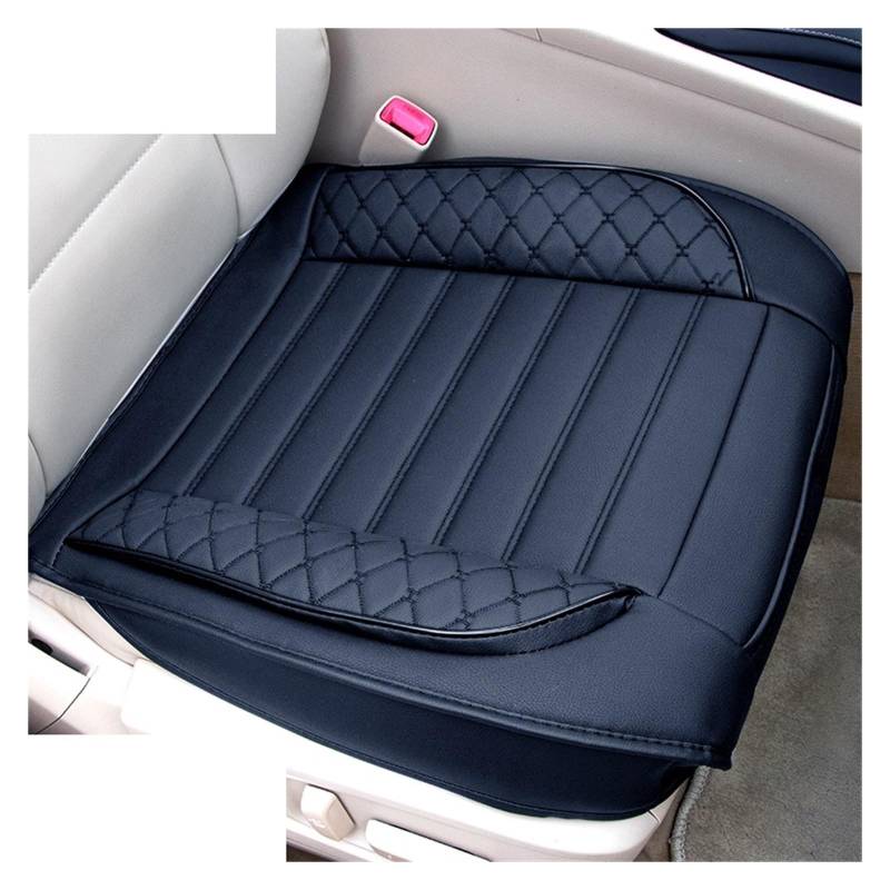 ZUKPHBWYWK Autositzbezüge Autositzbezug PU-Leder Universal-Autositzbezüge Schützen Kissen Innenraum Auto Vorne/hinten Stühle Kissen. Sitzbezug(Schwarz,1 pcs Front Seat Covers) von ZUKPHBWYWK