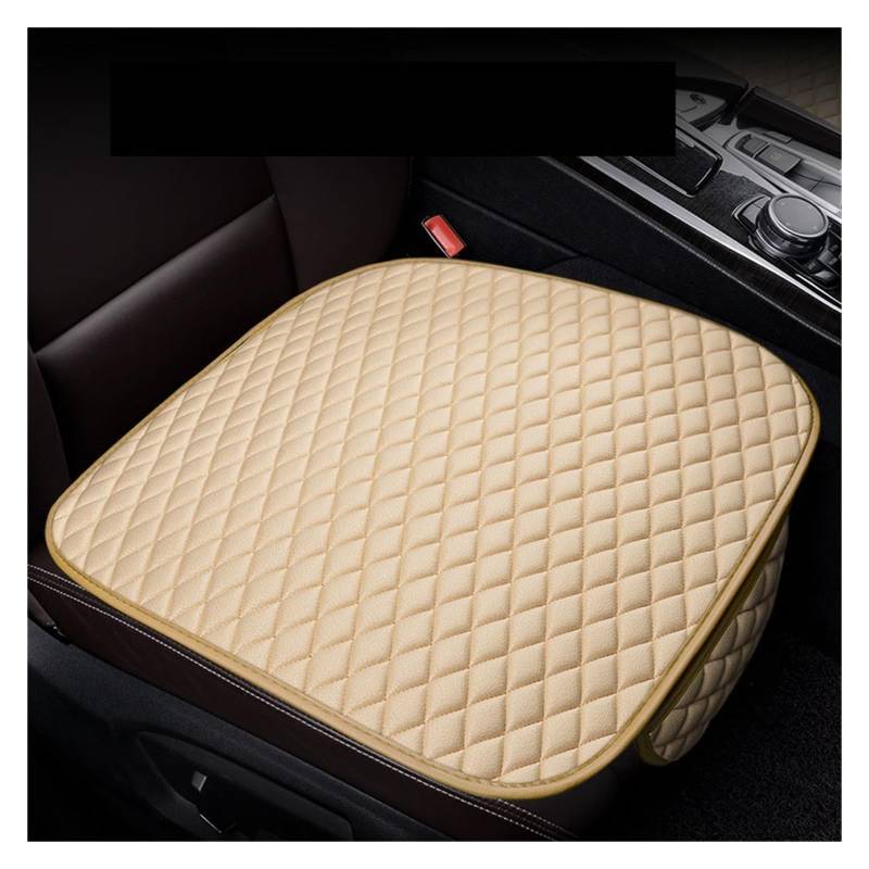 ZUKPHBWYWK Autositzbezüge Autositzkissen für Autositze, Sitzbezug, Limousine, SUV, Autositzschutz. Sitzbezug(Beige,1xFront Seat Covers) von ZUKPHBWYWK