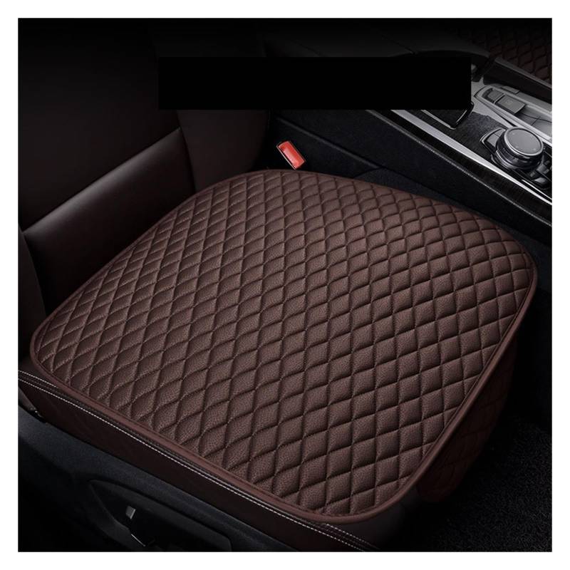 ZUKPHBWYWK Autositzbezüge Autositzkissen für Autositze, Sitzbezug, Limousine, SUV, Autositzschutz. Sitzbezug(Braun,1xFront Seat Covers) von ZUKPHBWYWK