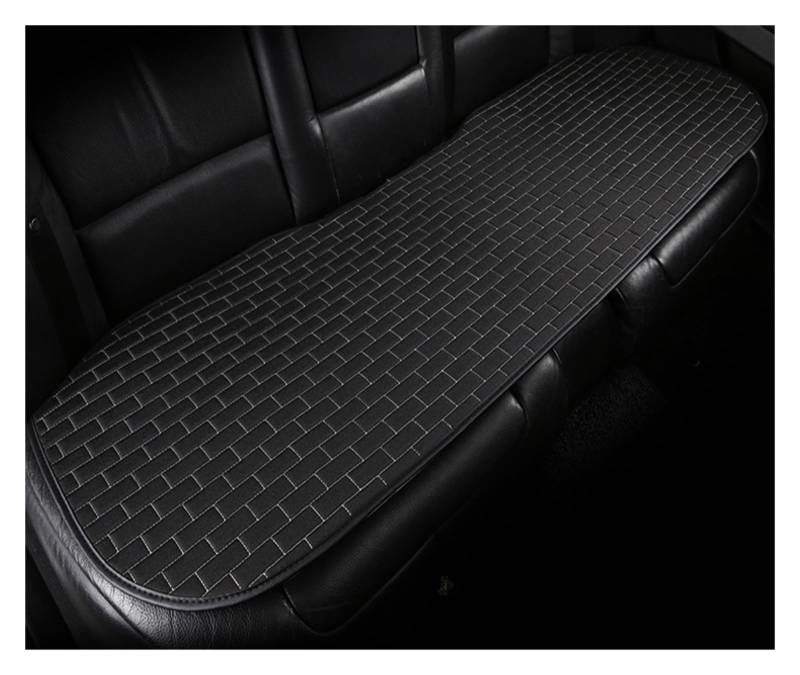 ZUKPHBWYWK Autositzbezüge Flachs-Autositzbezug, Automobil-Leinen-Sitzkissen, Polstermatte mit Rückenlehne, Innenzubehör. Sitzbezug(Schwarz,1xHigh Back Seat Covers) von ZUKPHBWYWK