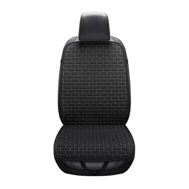 ZUKPHBWYWK Autositzbezüge Flachs-Autositzbezug, Automobil-Leinen-Sitzkissen, Polstermatte mit Rückenlehne, Innenzubehör. Sitzbezug(Schwarz,1xRear Seat Covers) von ZUKPHBWYWK