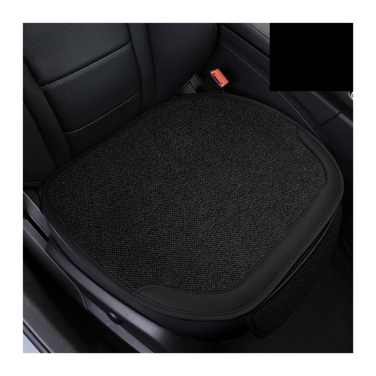 ZUKPHBWYWK Autositzbezüge Flax Autositzbezug-Set, universeller Anti-Schimmel-Fahrzeug-Kissenbezug, atmungsaktiver Sitzschutz. Sitzbezug(Schwarz,1xFront Seat Covers) von ZUKPHBWYWK