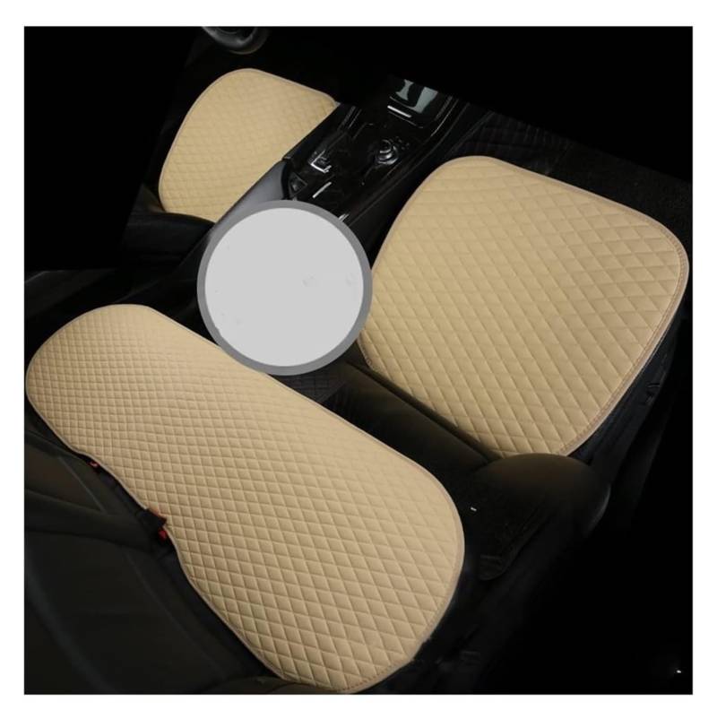 ZUKPHBWYWK Autositzbezüge Für A1 A4 B8 B9 A5 A6 C6 C7 C8 A7 A8L Autositzbezüge Kissen Innenkissen Sitzschutz Sitzbezug(3 pcs,Beige) von ZUKPHBWYWK