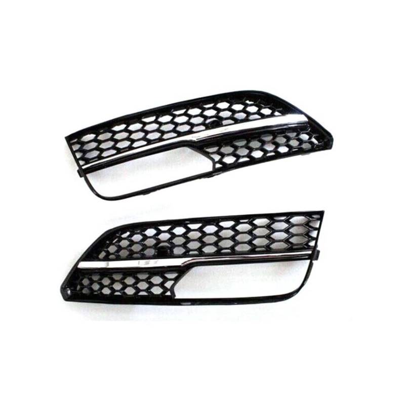 ZUKPHBWYWK Autositzbezüge Für A3 Für Fließheck 2013-2016 Auto Frontstoßstange Nebelscheinwerfer Lampe Kühlergrill Grillabdeckung Mesh Honeycomb Hex Sitzbezug(Chrome Sliver) von ZUKPHBWYWK