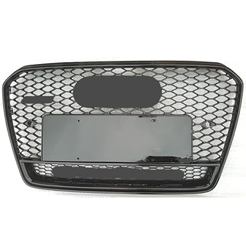 ZUKPHBWYWK Autositzbezüge Für A5 Für S5 Für Sline 2013-2015 Autozubehör Style Racing Grills Frontstoßstange Mesh Motorschutz Sitzbezug(Black Frame) von ZUKPHBWYWK