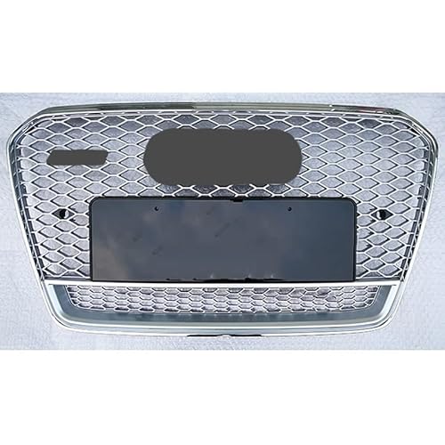 ZUKPHBWYWK Autositzbezüge Für A5 Für S5 Für Sline 2013-2015 Autozubehör Style Racing Grills Frontstoßstange Mesh Motorschutz Sitzbezug(Silber) von ZUKPHBWYWK