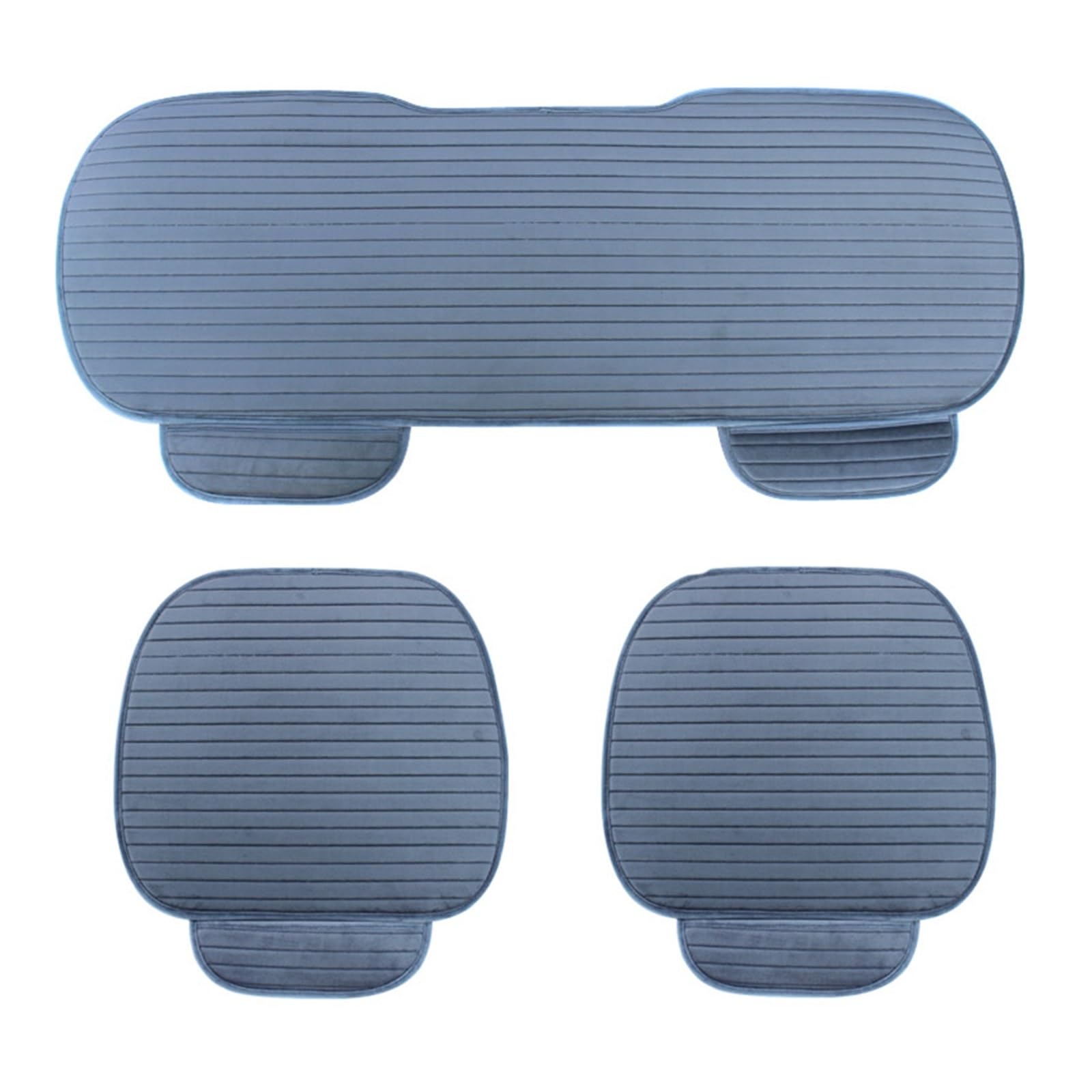 ZUKPHBWYWK Autositzbezüge Für Auto Warmer Autositzbezug Für Vorne Hinten Oder Komplettes Set Mit Beflockung, Stuhlschutz, Sitzkissen, Matte, rutschfest, Universell. Sitzbezug(Grey) von ZUKPHBWYWK