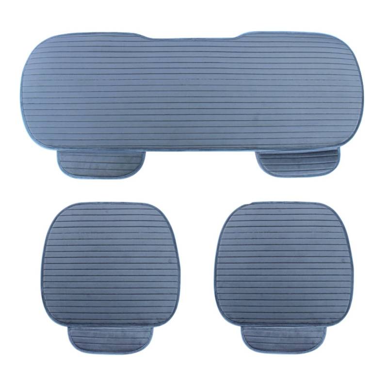 ZUKPHBWYWK Autositzbezüge Für Auto Warmer Autositzbezug für vorne hinten oder komplettes Set mit Beflockung, Stuhlschutz, Sitzkissen, Matte, rutschfest, universell. Sitzbezug(Grey) von ZUKPHBWYWK