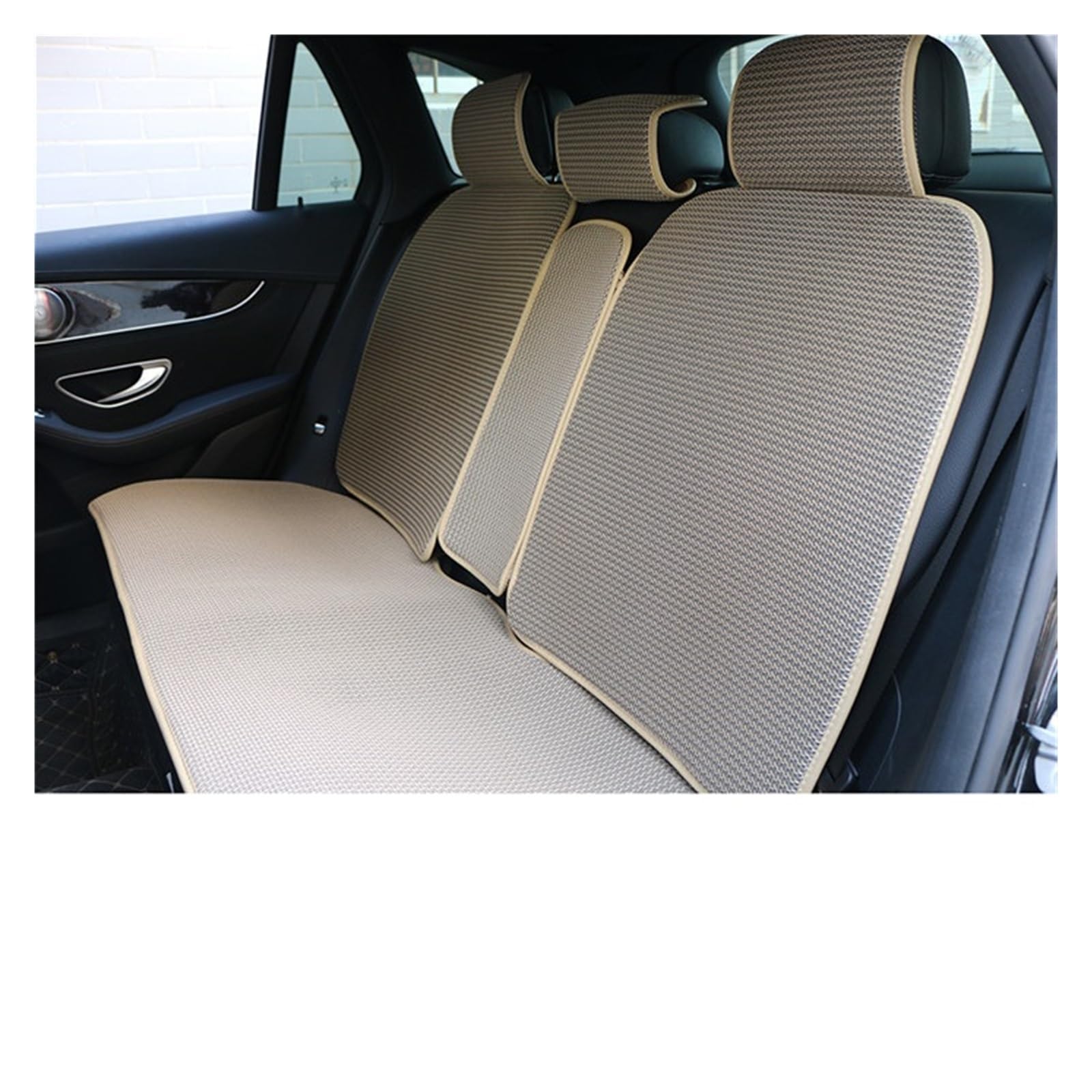 ZUKPHBWYWK Autositzbezüge Für Die Meisten Autos, LKWs, SUVs, Schützt Sitze, Autositzbezug, Air-Mesh-Autositzkissen. Sitzbezug(Beige,1 Rear seat) von ZUKPHBWYWK