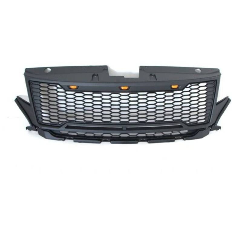 ZUKPHBWYWK Autositzbezüge Für F&ord Für Rand 2011-2014 Auto-Frontstoßstangengitter Oberer Renngrill-Grill Modifiziertes Raptor-Stil-Netz Mit -Licht-Grill Sitzbezug(Schwarz) von ZUKPHBWYWK