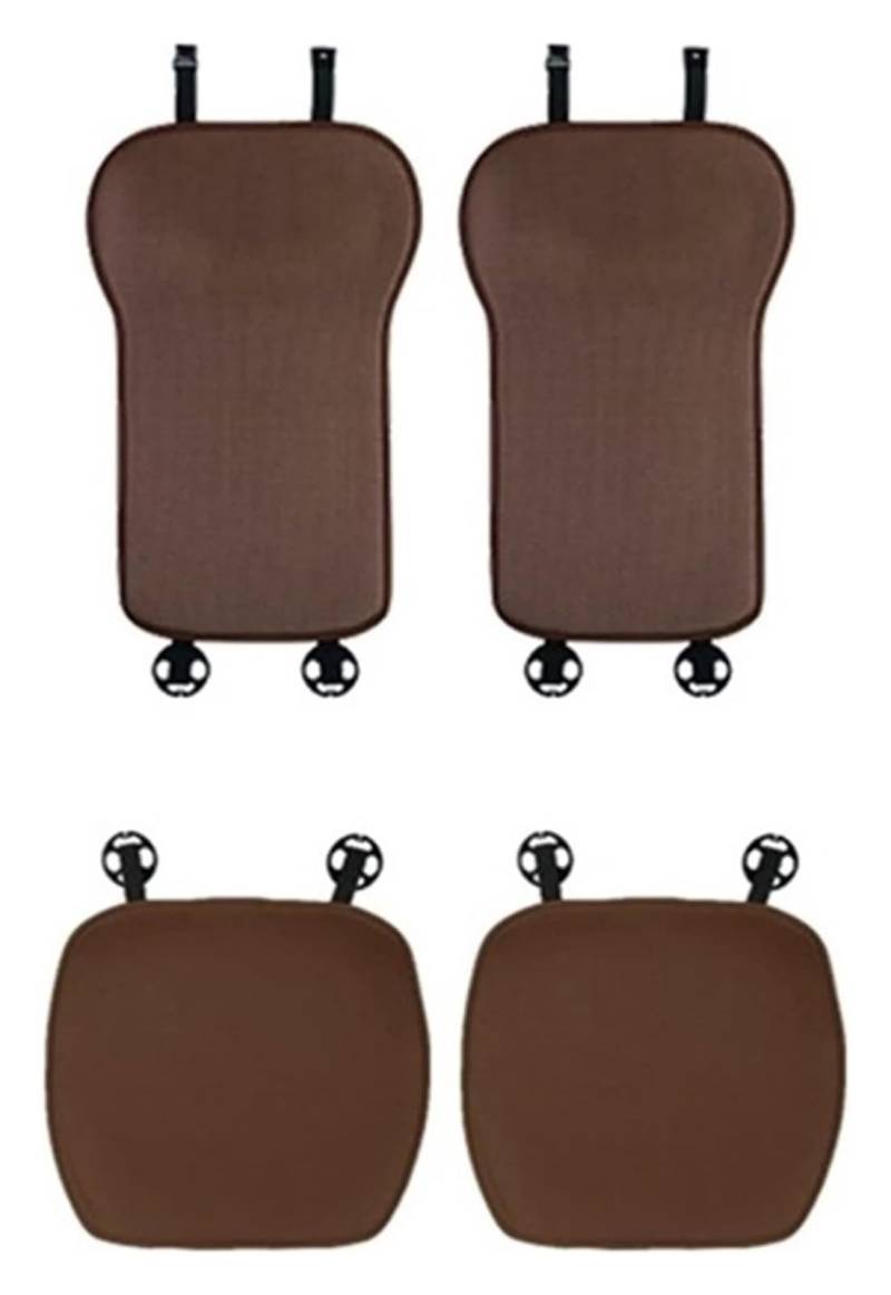 ZUKPHBWYWK Autositzbezüge Für T&oyota Für Avalon Für Prado Für Etios Für Hilux Für Yaris Für Raize Für Voxy Auto Sitzkissen Set Protector Mat Pad Sitzbezug(Two seat Brown) von ZUKPHBWYWK