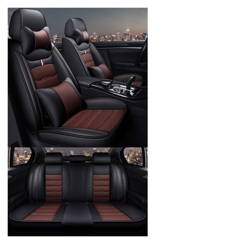 ZUKPHBWYWK Autositzbezüge Für V&OLVO alle Automodelle XC60 XC90 XC40 XC70 S60L Universal-Autositzbezug Autozubehör. Sitzbezug(Black red,Set of Covers+Accessories) von ZUKPHBWYWK