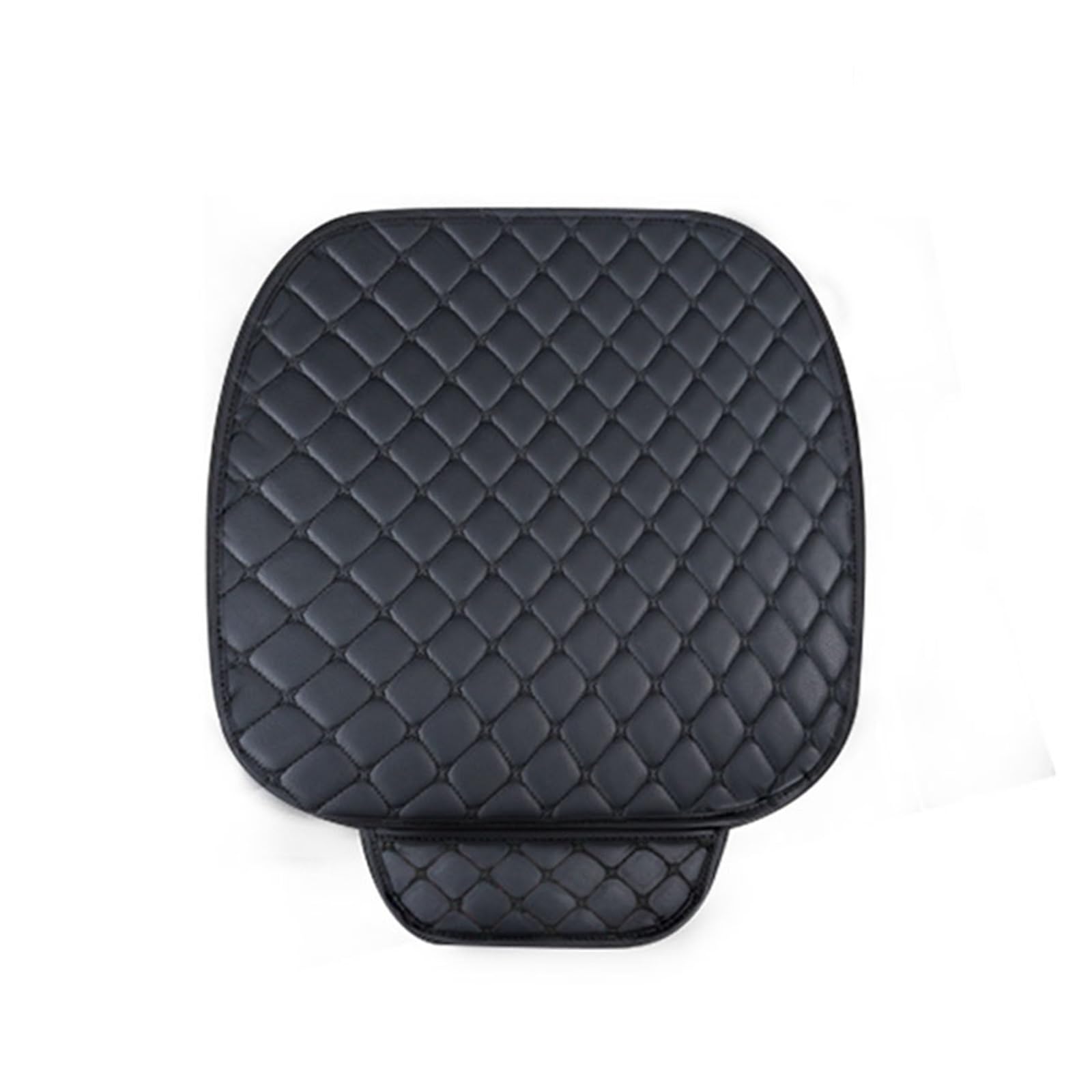 ZUKPHBWYWK Autositzbezüge Leder Autositzschutz PU Universal Autos Sitzbezug Set Auto Innensitze Kissen Matten Stuhl Teppich Pads. Sitzbezug(Schwarz,1 PC*Front Seat Covers) von ZUKPHBWYWK