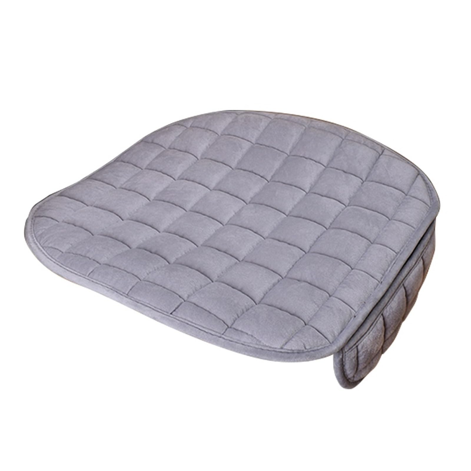 ZUKPHBWYWK Autositzbezüge Plüsch-Autositzbezüge-Set, warmes Autositzkissen, Winter-Autositzschutz, hochwertige weiche Anti-Rutsch-Pads. Sitzbezug(Grey,1pc Front) von ZUKPHBWYWK