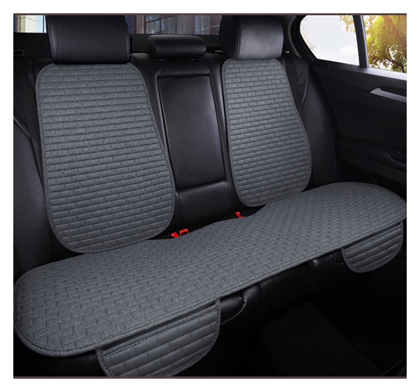 ZUKPHBWYWK Autositzbezüge Universal Auto Sitzbezug Auto Innen Zubehör Kissen Abdeckung Styling Auto Pad Sitzbezüge Auto Sitz Schutz Pad. Sitzbezug(Grey,1pc Rear Seat Covers) von ZUKPHBWYWK