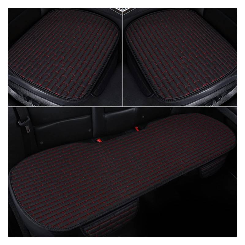 ZUKPHBWYWK Autositzbezüge Universal Auto Sitzbezug Auto Innen Zubehör Kissen Abdeckung Styling Auto Pad Sitzbezüge Auto Sitz Schutz Pad. Sitzbezug(rot,Set of seat Covers) von ZUKPHBWYWK