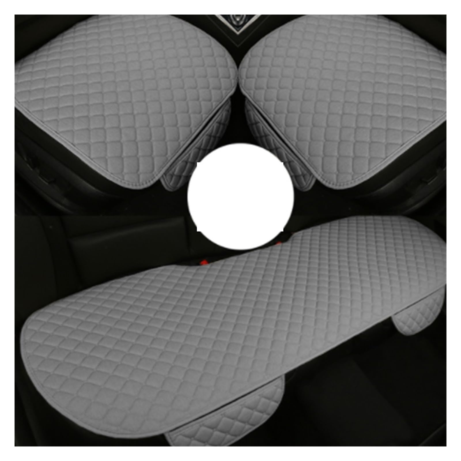 ZUKPHBWYWK Autositzbezüge Universal Auto Sitzbezug Schutz Rückenlehne Vorne Hinten Sitz Zurück Taille Waschbar Kissen Pad Matte Auto Vier Jahreszeiten. Sitzbezug(Grey,3PCS Include) von ZUKPHBWYWK