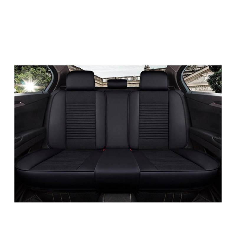 ZUKPHBWYWK Autositzbezüge Universal-Autositzbezüge, Kissenschutz, Stuhlsitzbezug, Teppiche, Autositzbezüge, Leder, Flachs-Sitzbezug, Matte. Sitzbezug(Schwarz,1pc Front seat) von ZUKPHBWYWK