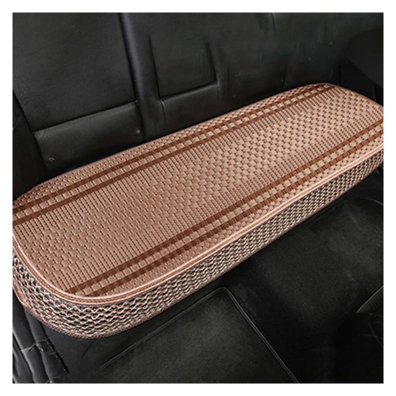 ZUKPHBWYWK Autositzbezüge Universal-Autositzkissen, Sommer-Eisseide, kühl, atmungsaktiv, rutschfest, Sitzschutzmatte, Autositzbezug. Sitzbezug(Braun,1xRear Seat Covers) von ZUKPHBWYWK