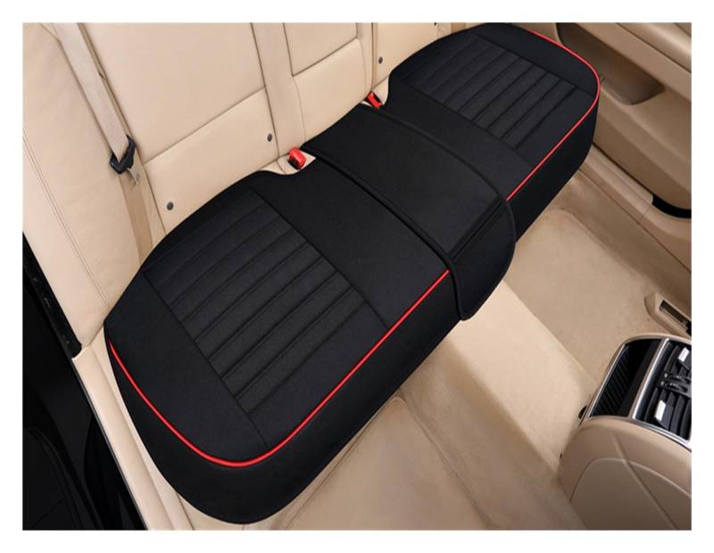 ZUKPHBWYWK Autositzbezüge Universeller Flachs-Autositzbezug, atmungsaktiv, Autositzkissenschutz, vorne und hinten, Verstellbarer Autostuhl. Sitzbezug(Schwarz,1xRear Seat Covers) von ZUKPHBWYWK