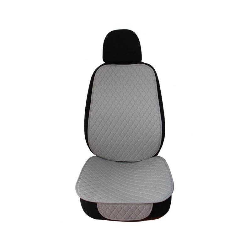 ZUKPHBWYWK Autositzbezüge Universeller Flachs-Autositzbezugschutz mit Rückenlehne, waschbares Kissen für die Vorder- und Rücksitzlehne in der Taille. Sitzbezug(Grey,1x Front Car Seat Cover) von ZUKPHBWYWK