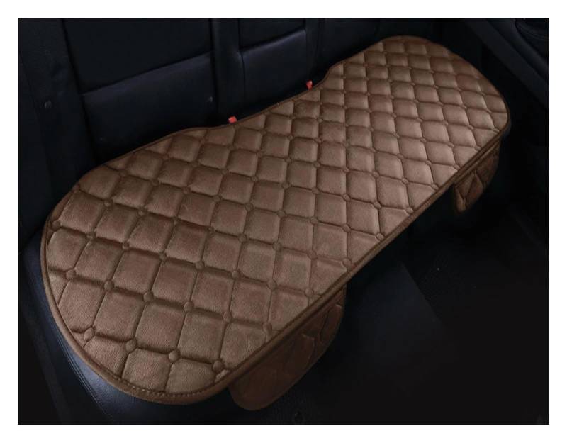 ZUKPHBWYWK Autositzbezüge Vorne/hinten/komplettes Set Flachs-Autositzbezüge, Autositzkissen, Leinenstoff, Sitzpolsterschutz, rutschfest. Sitzbezug(Braun,1 PCS Rear Seat Covers) von ZUKPHBWYWK