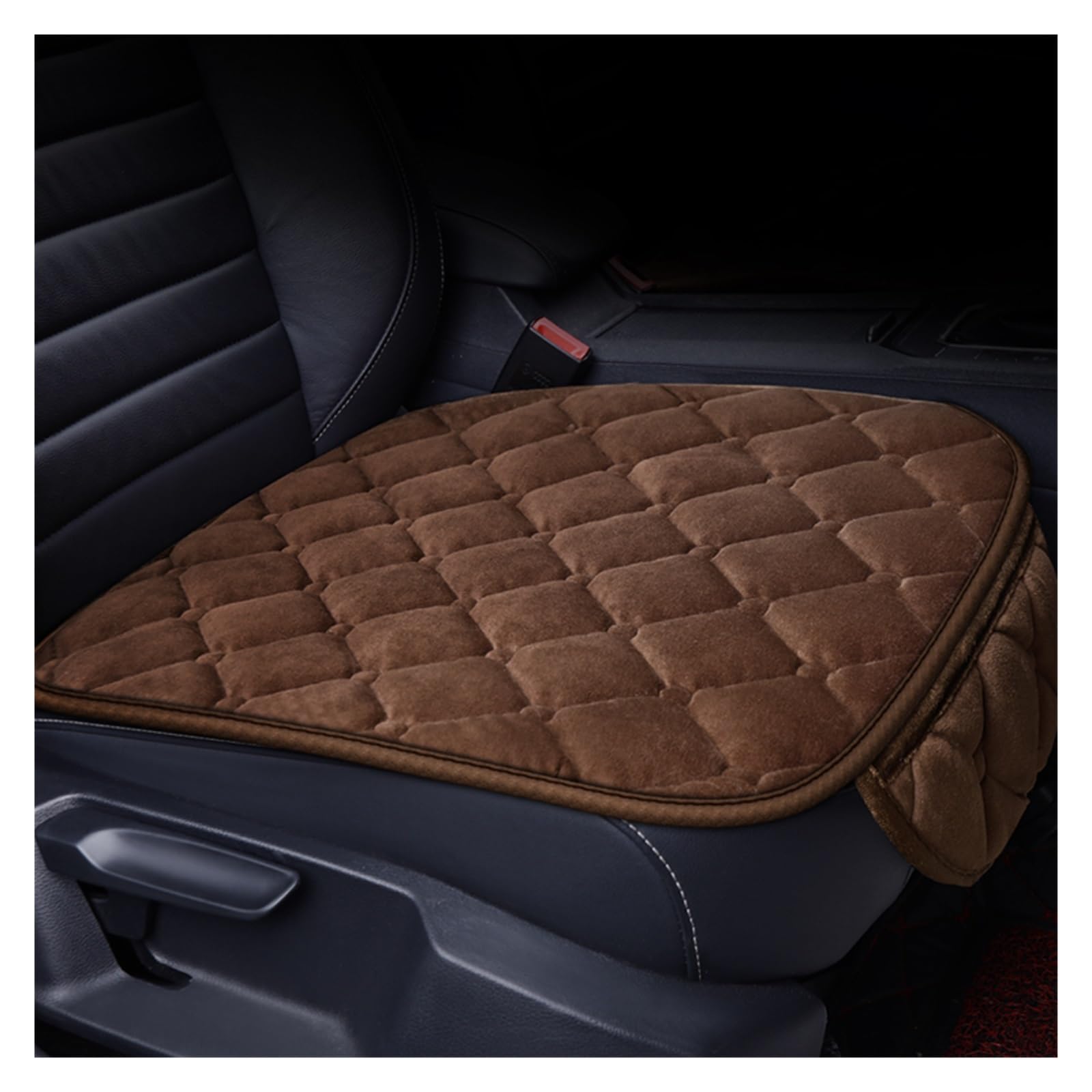 ZUKPHBWYWK Autositzbezüge Vorne/hinten/komplettes Set Flachs-Autositzbezüge, Autositzkissen, Leinenstoff, Sitzpolsterschutz, rutschfest. Sitzbezug(Braun,1pcs Front Seat Covers) von ZUKPHBWYWK