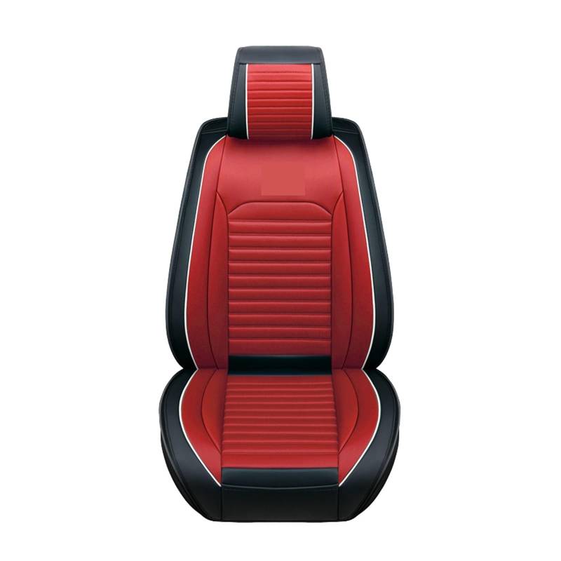 ZUKPHBWYWK Autositzbezüge Wasserdichter Autositzbezug, Universal-PU-Leder, Auto-Vorder- und Rücksitzkissenschutz, Matte. Sitzbezug(rot,1xHigh Back Seat Covers) von ZUKPHBWYWK