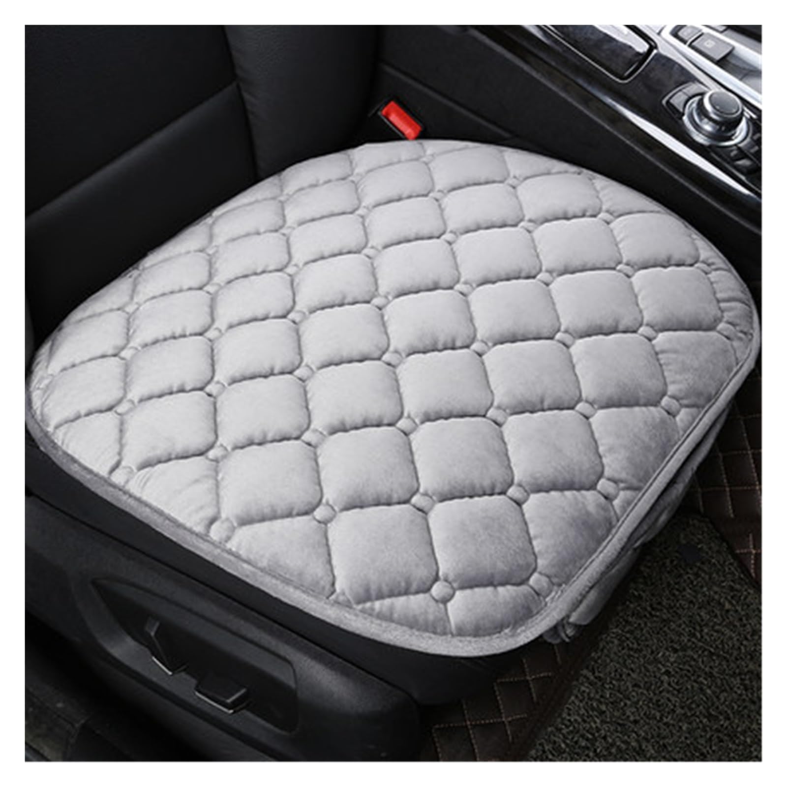 ZUKPHBWYWK Autositzbezüge Winter-Autositzbezug-Kissen, universelle Vorder- und Rücksitzbezüge, Auto-Stuhl-Pad, warm. Sitzbezug(Grey) von ZUKPHBWYWK