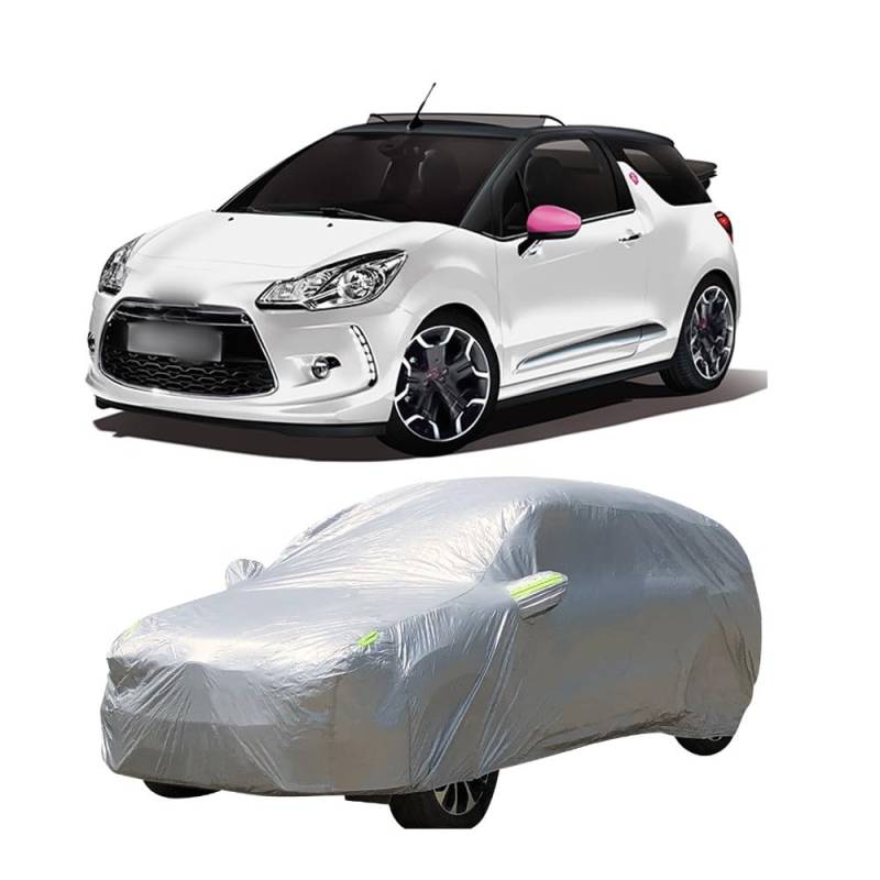 Autoplanen Autoabdeckung Abdeckplane für Citroen DS3 DS 3 Wasserdicht UV Atmungsaktiv Staubdicht Regen Outdoor Garagen Zubehör von ZUMAHA