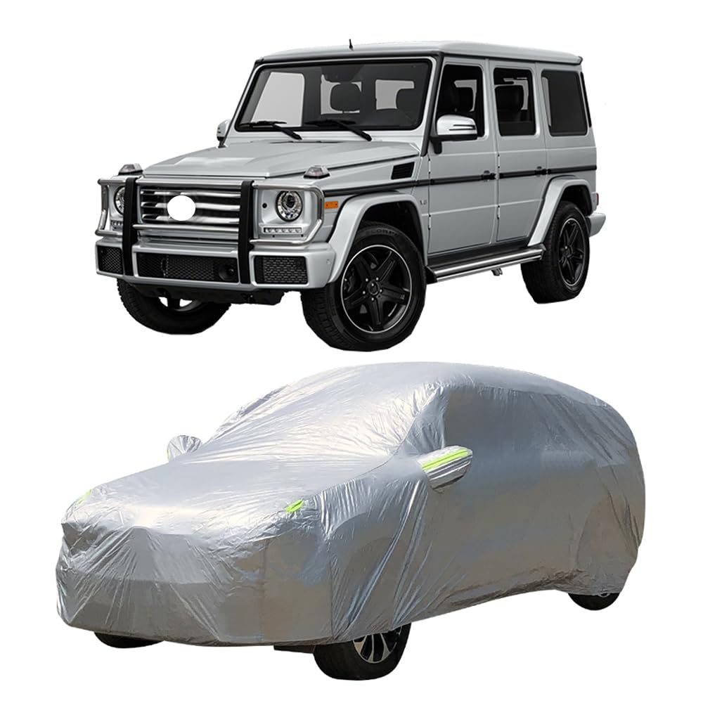 Autoplanen Autoabdeckung Abdeckplane für Mercedes Benz G-Class G550 G500 G63 G55 G65 AMG 1990-2023 Wasserdicht UV Atmungsaktiv Staubdicht Regen Outdoor Garagen Zubehör von ZUMAHA