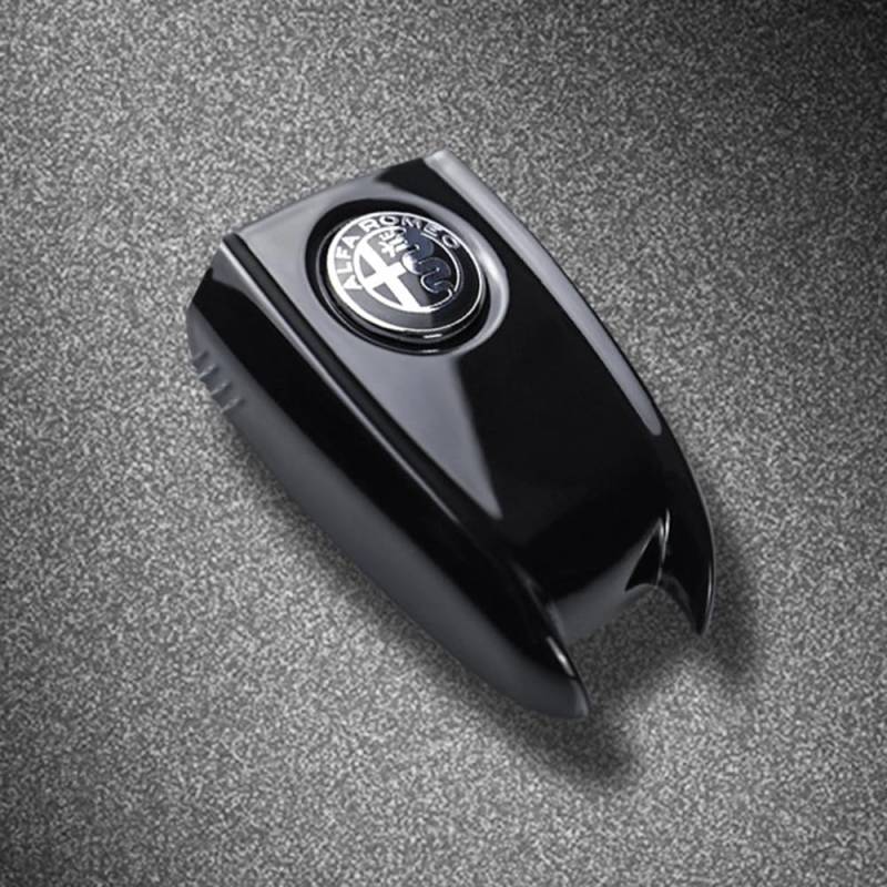 ZUMAHA Auto Schlüsselhülle Fernbedienungen Key Cover für Alfa Romeo Giulia Stelvio Schlüsselgehäuse Schutz Zubehör,Blacklabel-Blackstyle von ZUMAHA