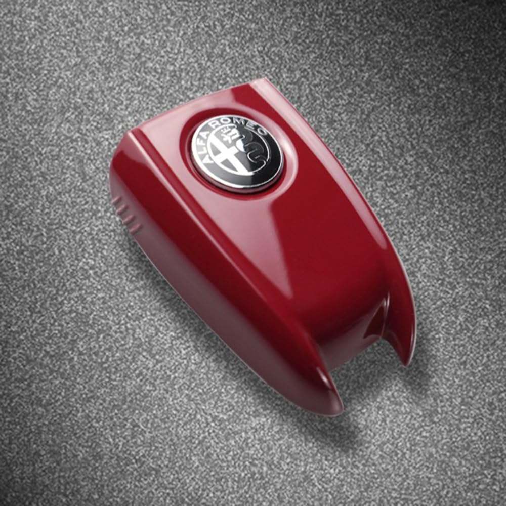 ZUMAHA Auto Schlüsselhülle Fernbedienungen Key Cover für Alfa Romeo Giulia Stelvio Schlüsselgehäuse Schutz Zubehör,Blacklabel-Redstyle von ZUMAHA