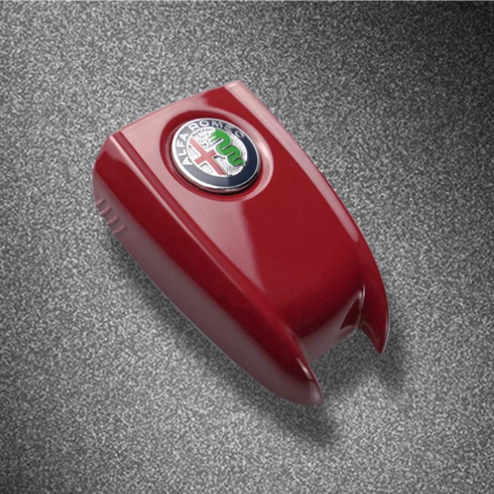 ZUMAHA Auto Schlüsselhülle Fernbedienungen Key Cover für Alfa Romeo Giulia Stelvio Schlüsselgehäuse Schutz Zubehör,Colorlabel-Redstyle von ZUMAHA