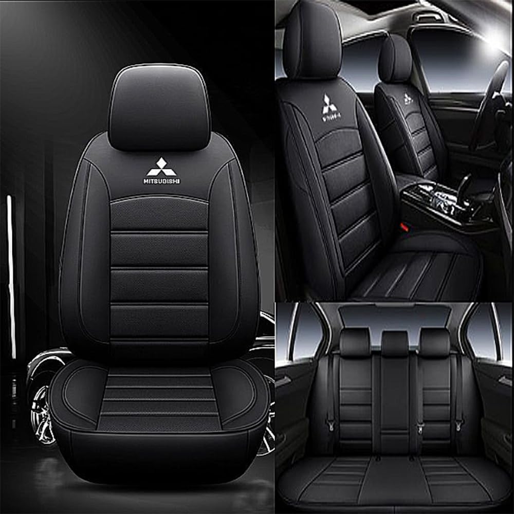 ZUMAHA Autositzüberzug für Mitsubishi Lancer-ex 2010 2011 2012 2013 Sitzbezügesets Custom Car Seat Cover Set Sitzbezüge Auflagen Zubehör,Blackstyle von ZUMAHA