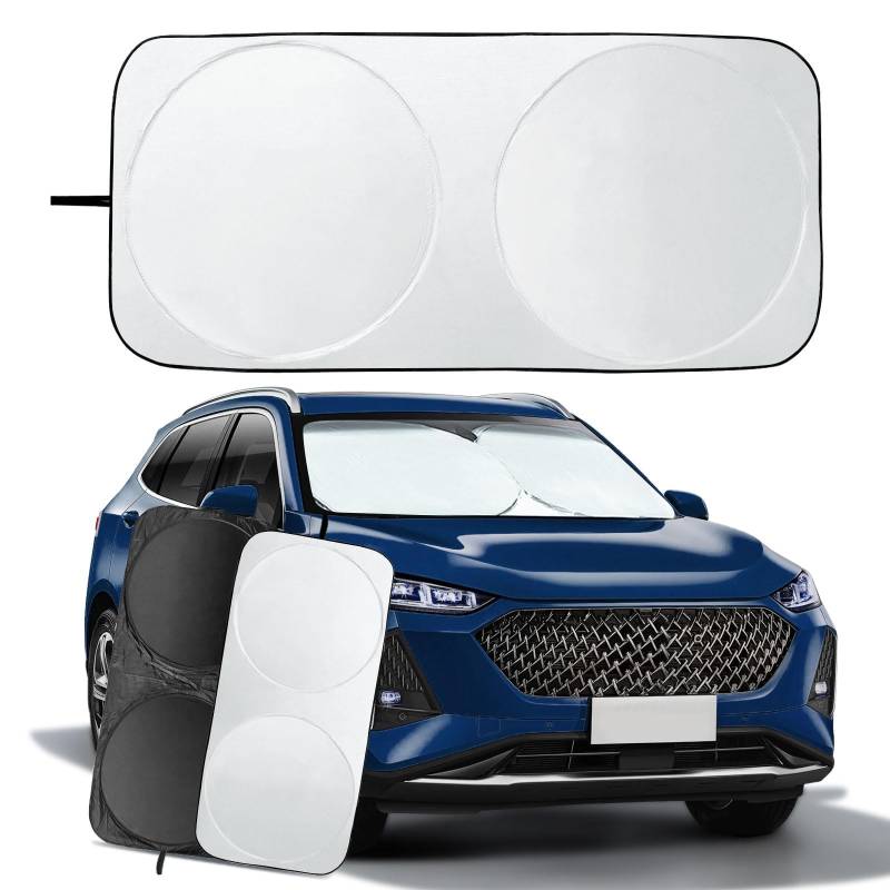 Sonnenschutz Auto Frontscheibe für Skoda Octavia IV Combi 2019-, Sonnenschutz Frontscheibe Innen,Sonnenblende Vorne,Car Windshield Sun Shade,Sun Visor Protector,White von ZUOBYMBC