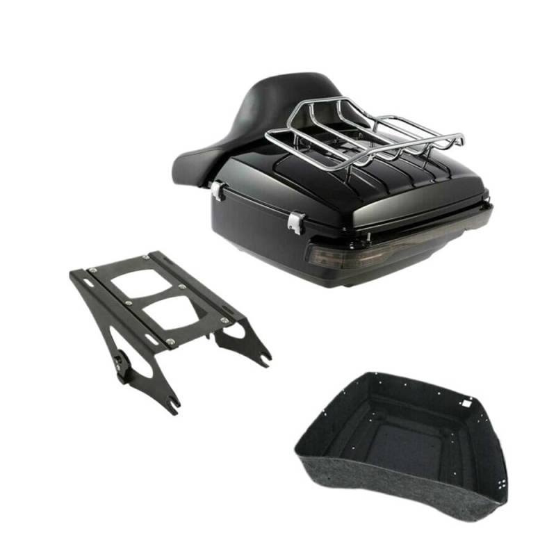 Motorrad Gepäckträger Armlehne Für Ha&rley Tour Pak Touring Electra Glide Ro&ad King 2014-2024 2021 King Pack Motorrad Stamm Bremse Schalten Rücklicht Gepäck Rack von ZUYNPOQ