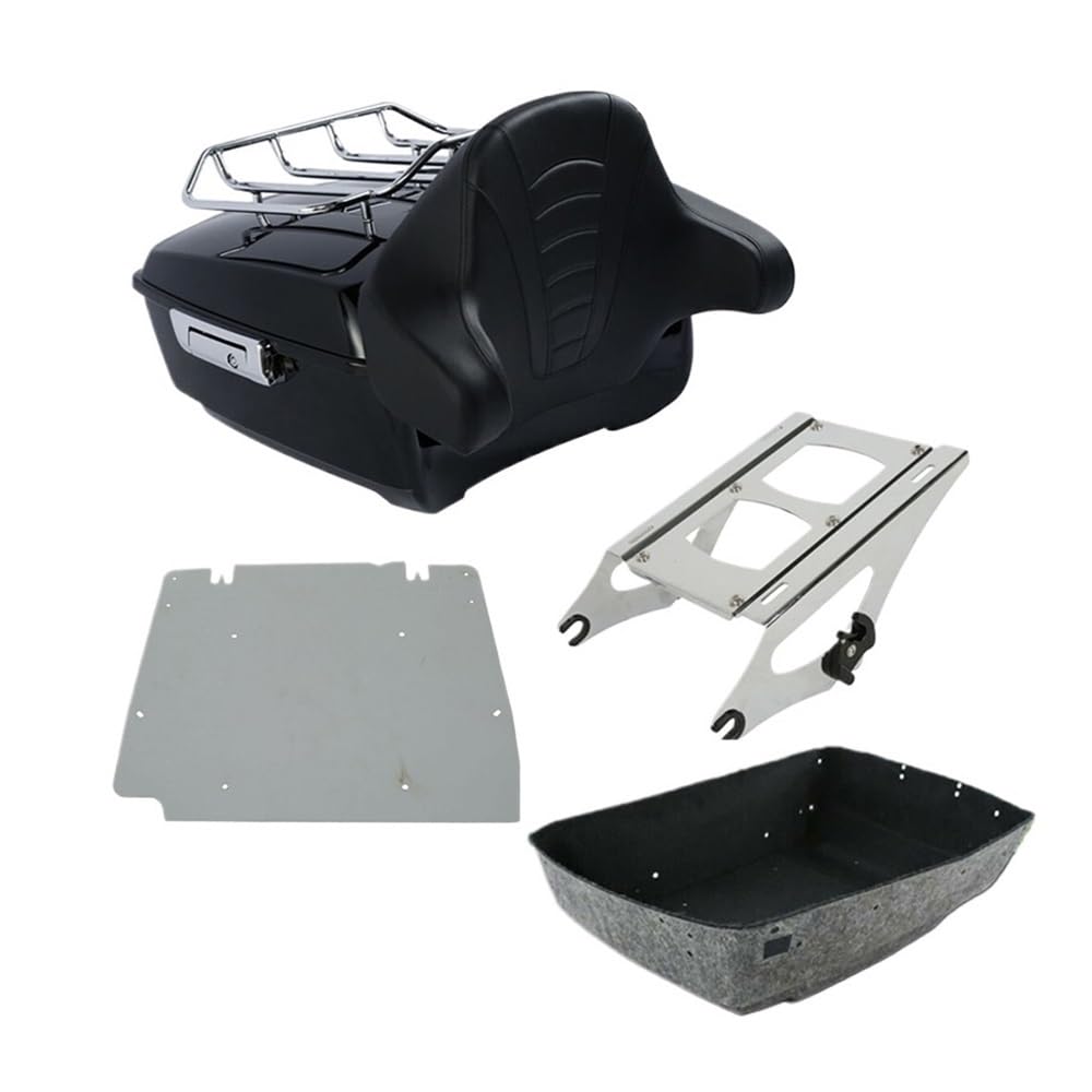 Motorrad Gepäckträger Armlehne Für Ha&rley Tour Pak Touring Ro&ad Electra Street Glide 2014-2021 2019 Motorrad 13,7'' Stamm Rückenlehne Rack Docking Kit von ZUYNPOQ